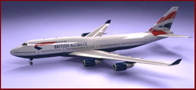 747 British Airways 3D Model